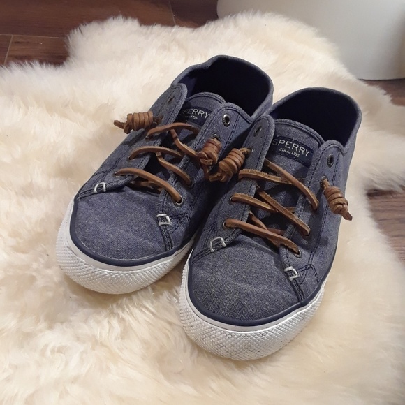 sperry denim shoes